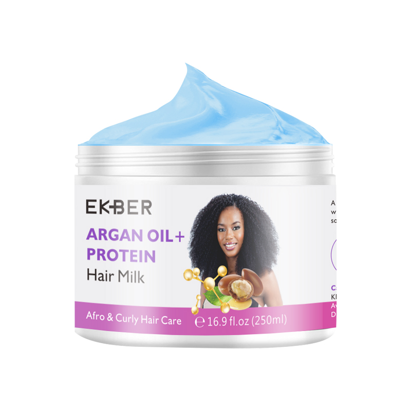 Private Label Argan Oil Keratin Hair Milk for Dry Hair Quick Repair Treatment Hair Cream Curly Hair Products
