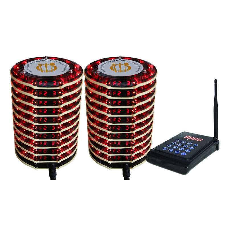 Wireless Queue Calling Restaurant Coaster Pager System Food Court Church Cafe
