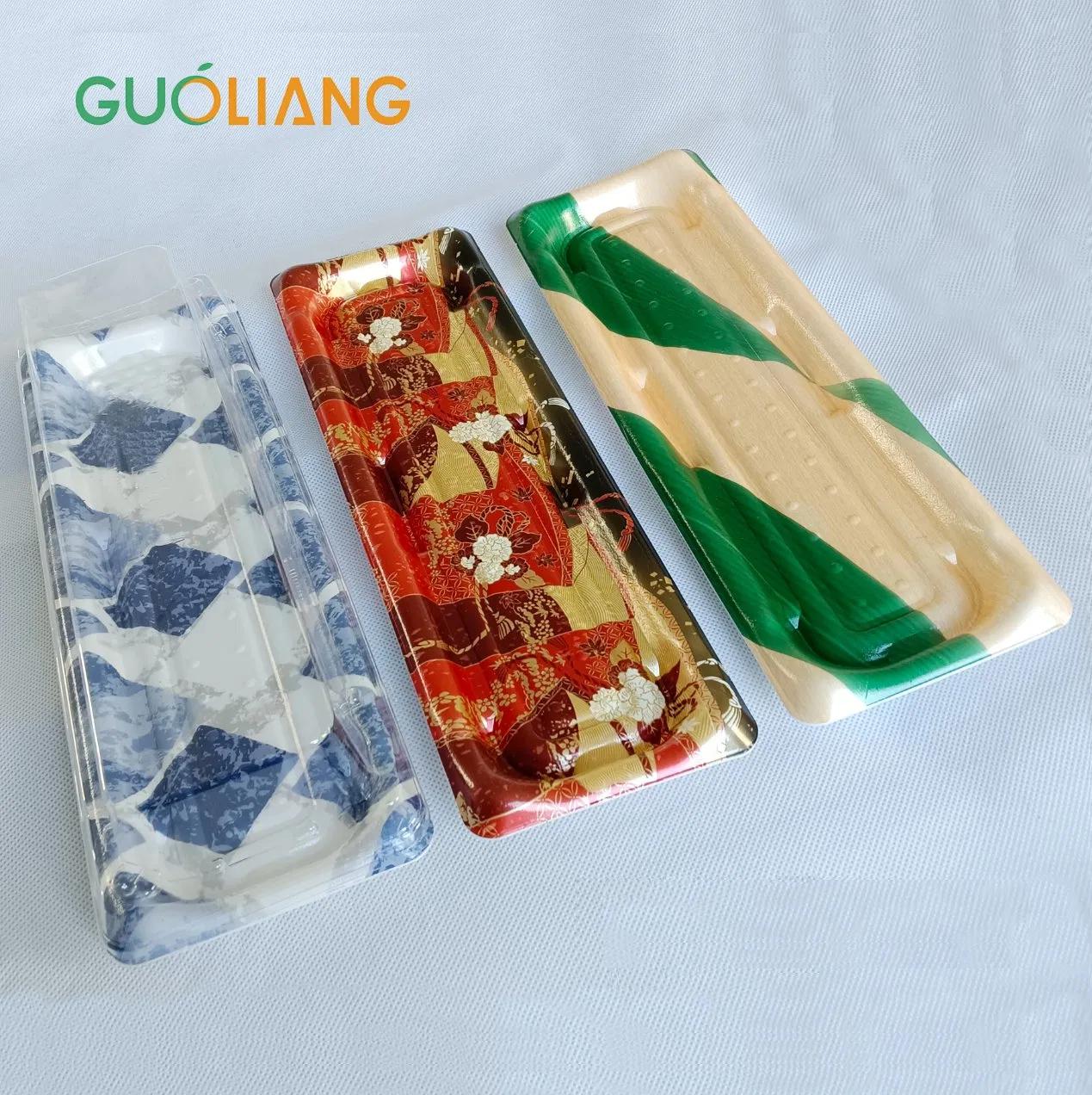 Food Grade Disposable Sushi Tray Plastic Square Sushi Packaging for Takeaway