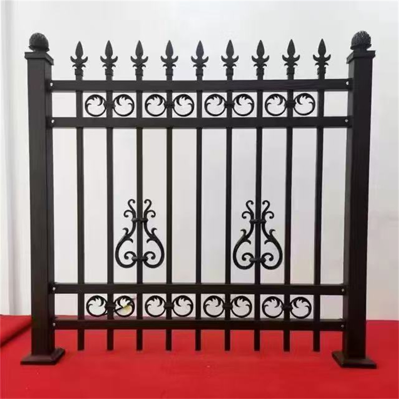 New Design Cheap Wrought Iron Fence Panel Steel Metal Picket Ornamental Fence Spear Top Metal Steel Fence Panels