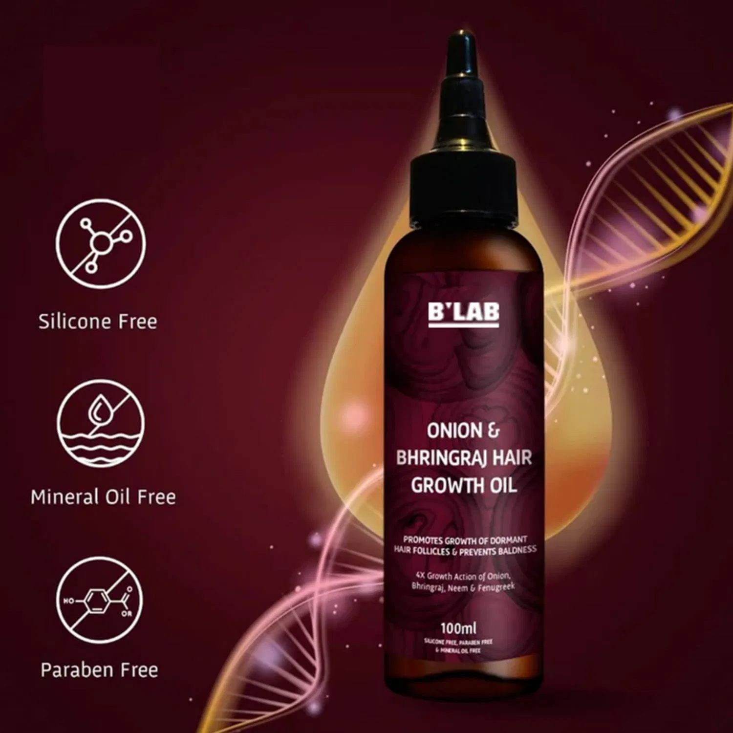 Wholesale Organic Natural OEM Hair Growth Oil for Hair Regrowth Growth