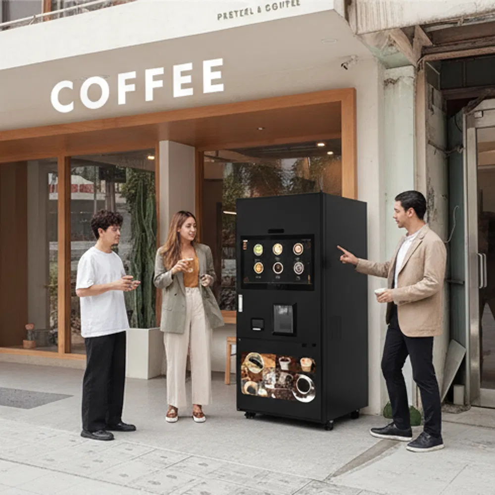 High-Speed Compact Coffee Vending Machine for Quick Service