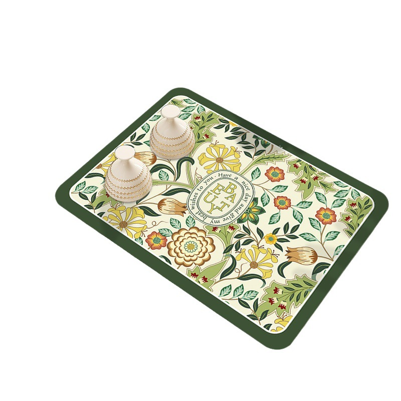 Popular Kitchen Drain Mat Diatom Mud Counter Top No-Wash Absorbent Mat