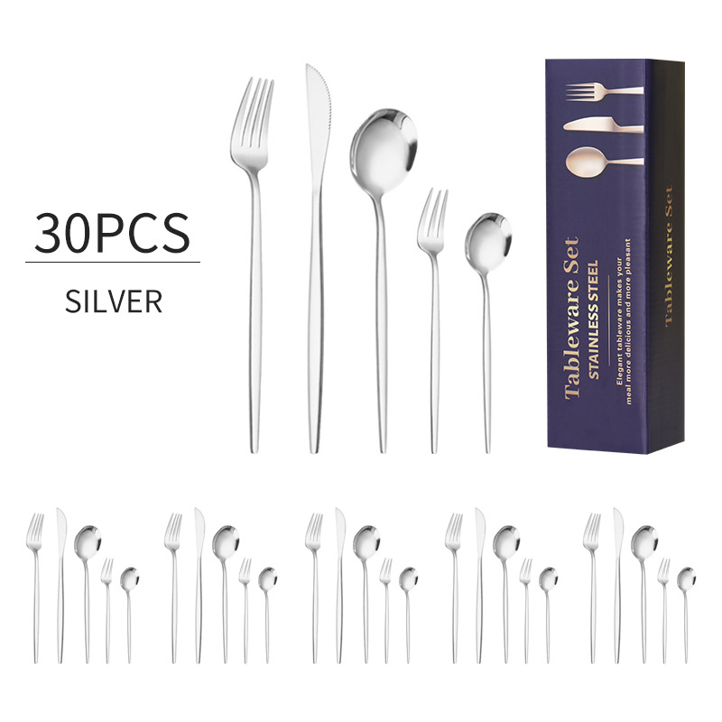 Uniturcky Gold Stainless Steel Eating Utensils Set
