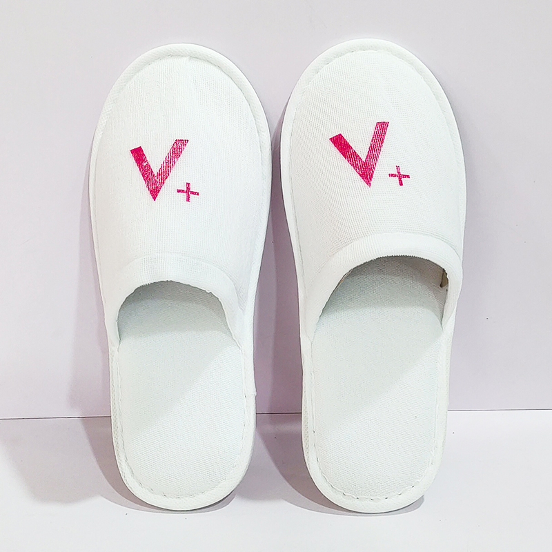 Hotel Guest Room Slippers Velour Customized Cotton Hotel Slipper 04