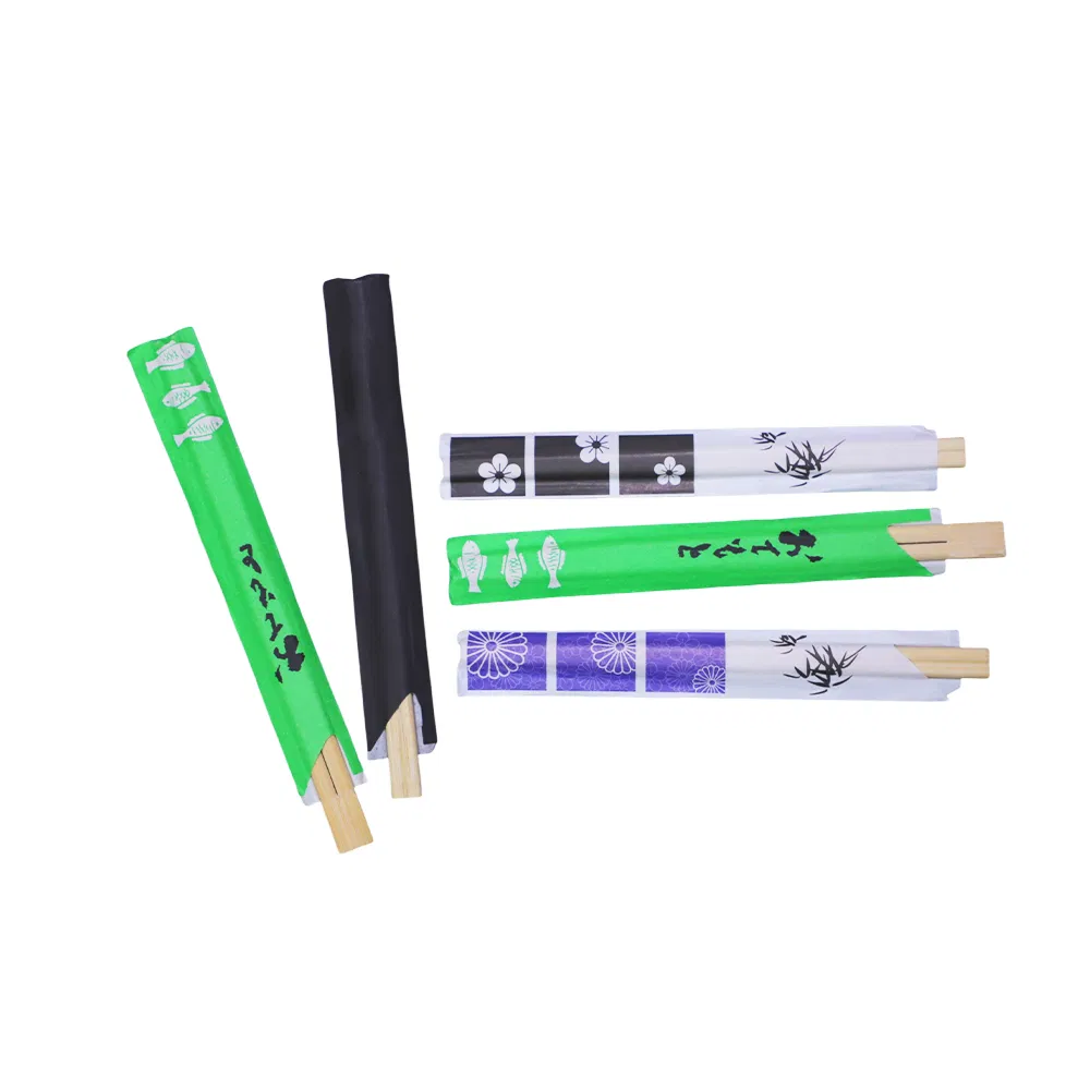 Chinese Custom Logo 23cm Long Tensoge Bamboo Chopsticks with Individual Wrapped Package