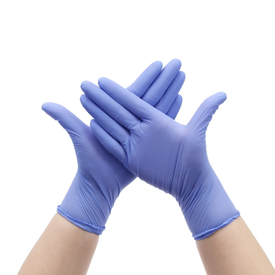 Disposable Nitrile Gloves with White Blue Black and Other Colors