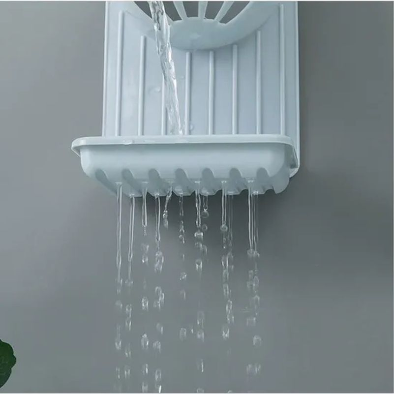 Storage Rack Plastic Soap Tray Toilet Rack Bathroom Rack Drained Soap Box, Two-Layer Rack Bathroom Wall-Mounted Hh009_6