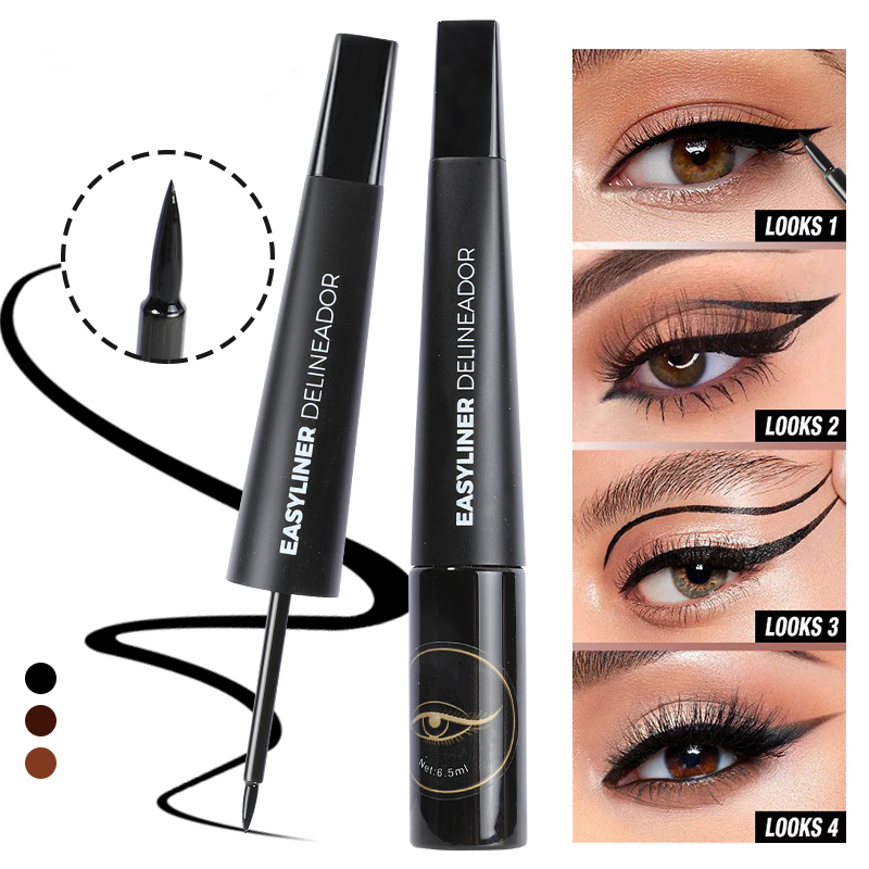 3 Seconds Quick-Dry Forming and Anti-Halo Waterproof Eyeliner Cosmetics for Long-Lasting Makeup