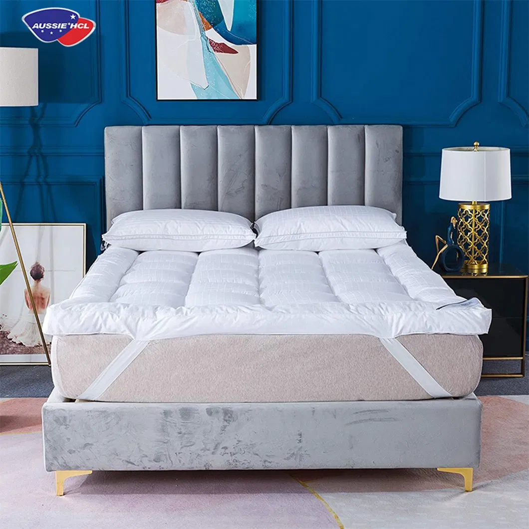 Quality Queen Mattress Pad Quilted Fitted Mattress Protector Anti Mite Cooling Pillow Top Mattress Cover Small Double Breathable Fluffy Soft Mattress Topper
