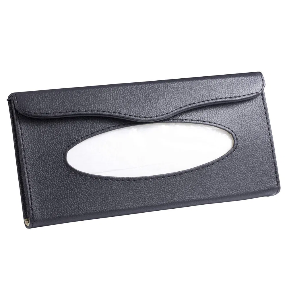 Sun Visor Tissue Holder PU Leather Car Napkin Holder Car Visor with Tissue Holder