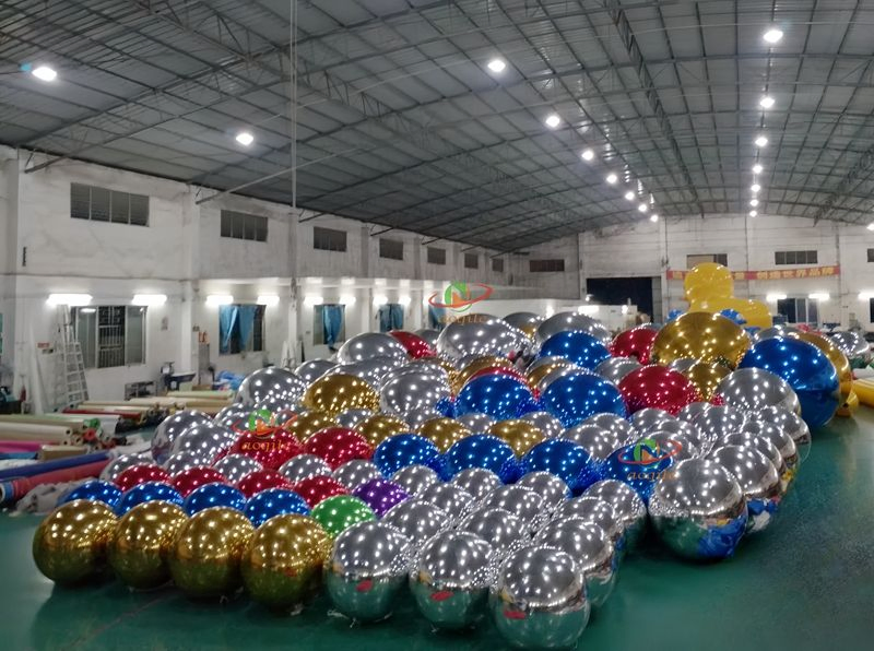 Wedding Stage Decoration Large Giant Laser Inflatable Mirror Ball Disco Inflatable Mirror Ballinred Blue Gold Green Black