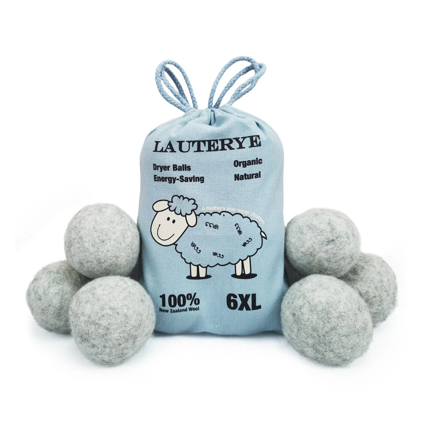 100% New Zealand Handy Laundry Organic Wool Dryer Felt Balls