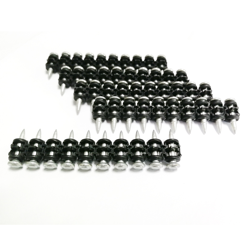 1000 Pack Black High Performance Collated Nails for Bx3 Cordless Concrete and Steel Battery Nailer Strong Drive Pins for Heavy Duty Construction Installatio