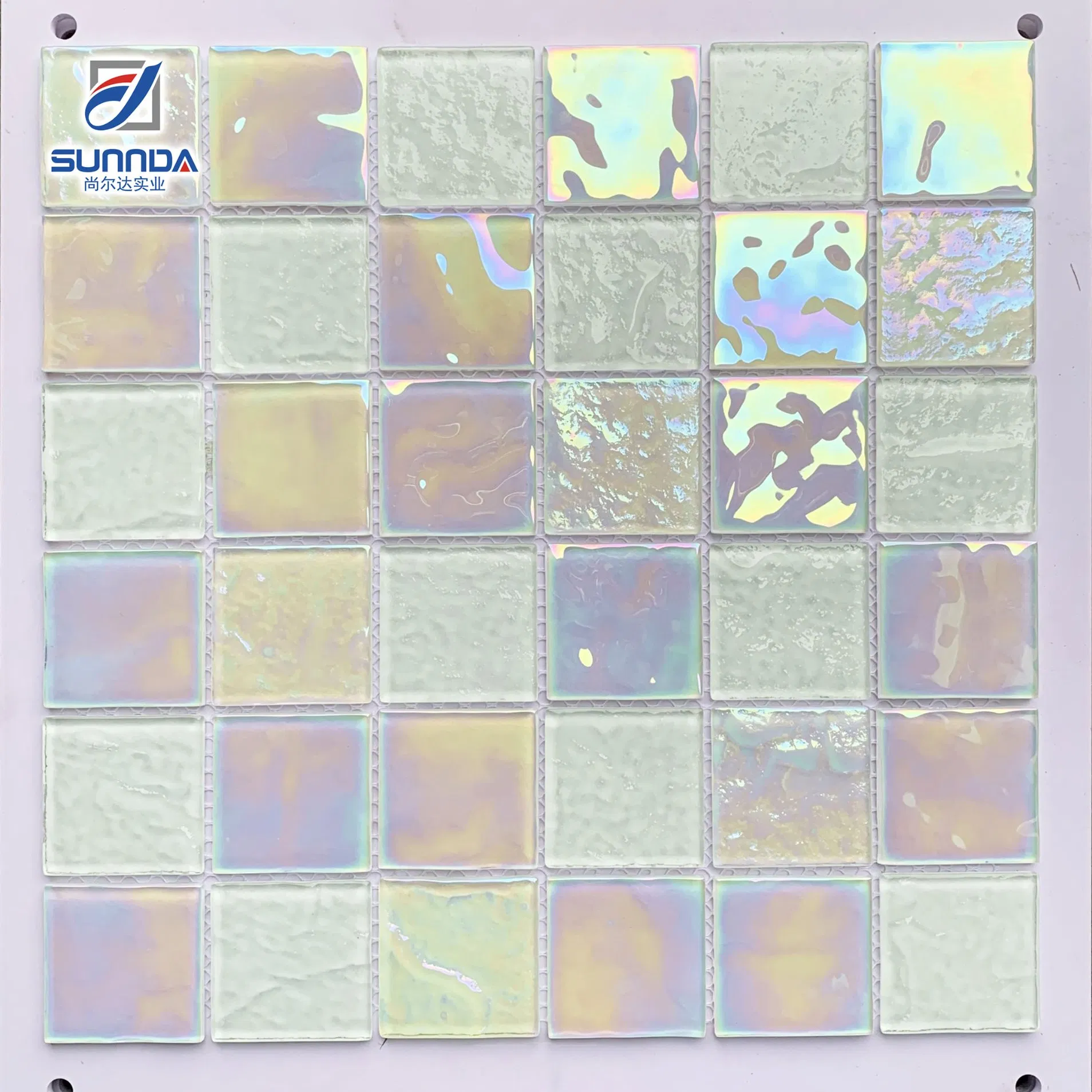 Белые перламутровые мозаичные плитки для бассейна