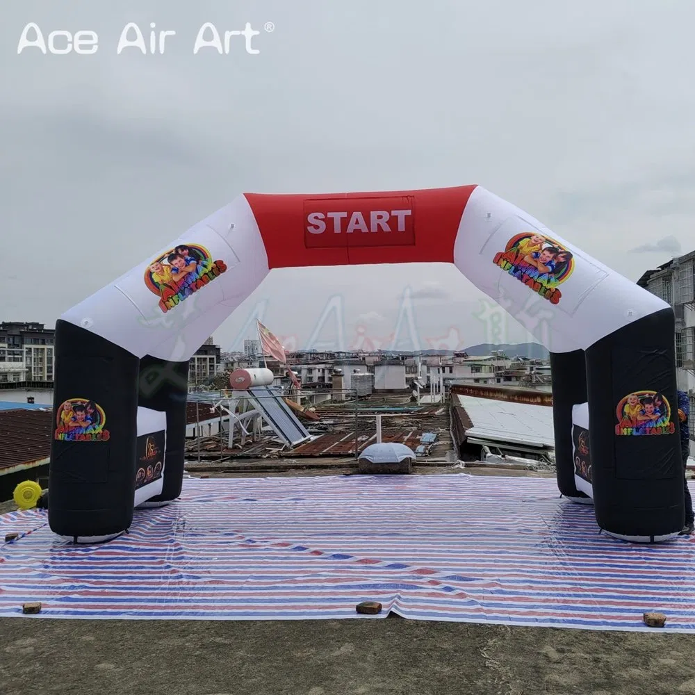 4 Legs Free Standing Inflatable Start Finish Line Archway with Removable Logo Advertising Arch Balloon Sport Entrance