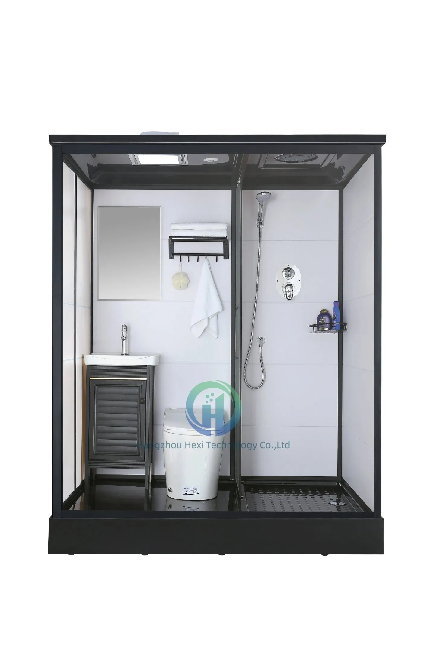 Contemporary Yellow Prefab Shower Bathroom with High-Quality Design