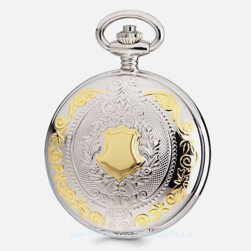 Custom Antique Vintage Quartz Pocket Watches for Men Ladies (IP Gold)