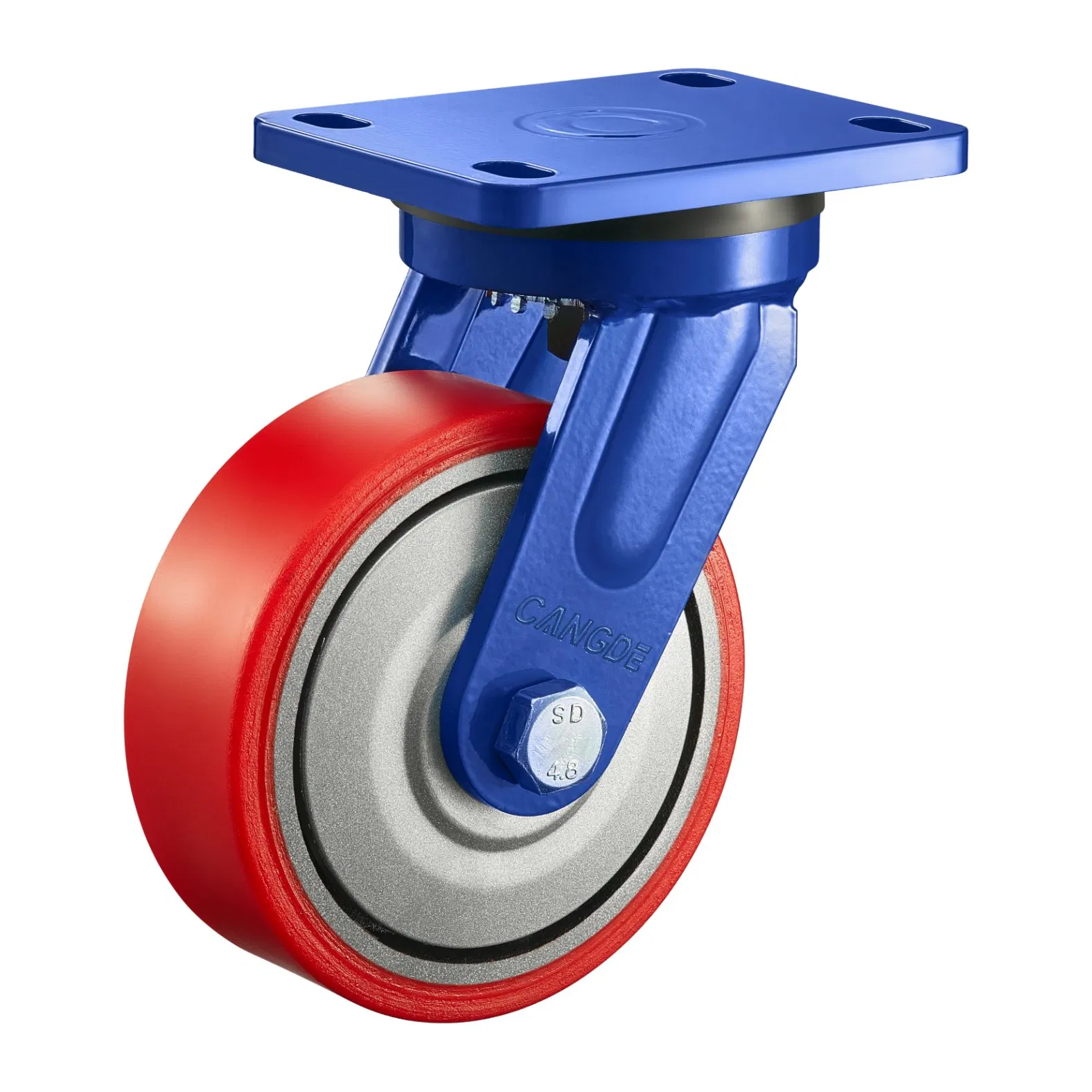 Heavy-Duty 55mm Industrial Swivel Casters with Polyurethane Wheels