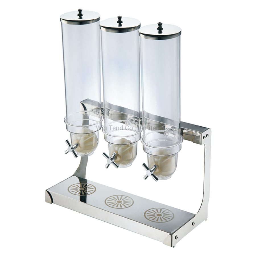 Commercial Single Head Hotel Restaurant Portable Manual Plastic Multi Dispenser with Base for Display