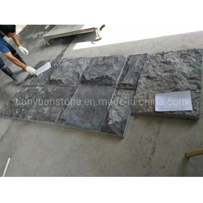 Exterior Spllit Face Bluestone Wall Stone, Blue Limestone Wall Strip Tile