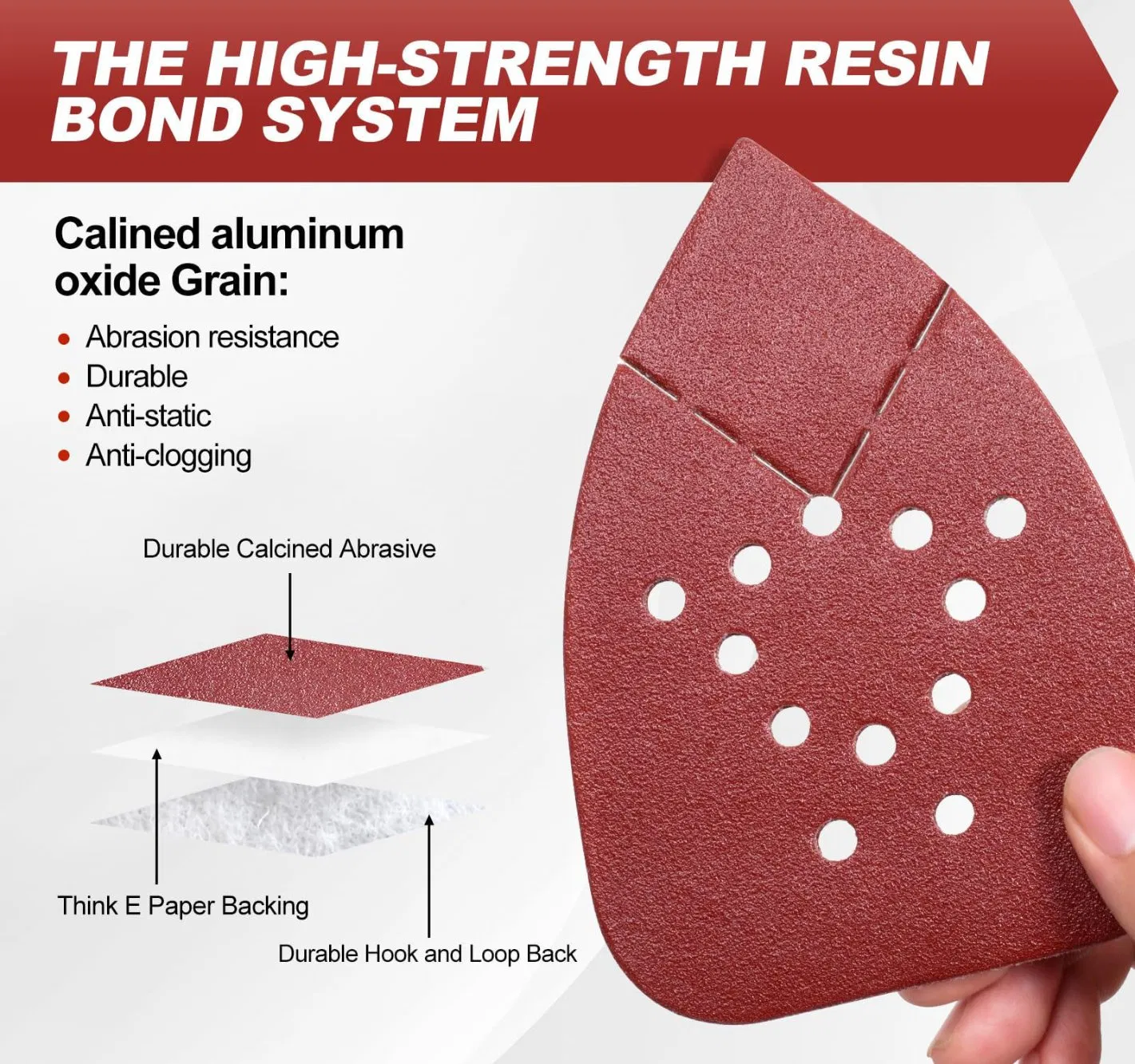 Sandpaper 50 PCS Mouse Sanding Pads 12 Hole Mouse Sandpaper Assorted