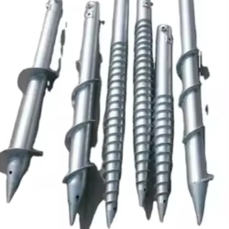 Hot DIP Galvanizing 2000mm Pile Foundation Solar Ground Screw