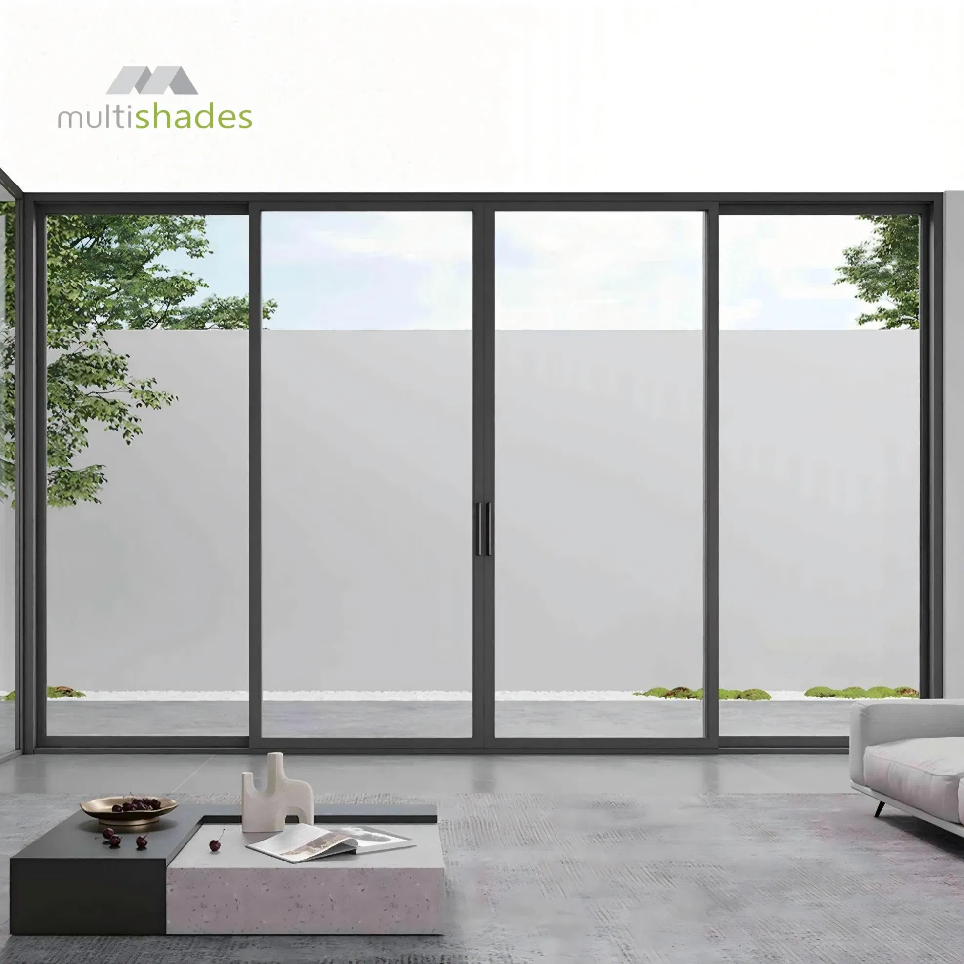 Multishades High Quality Aluminum Sliding Door Tempered Glass Sliding Door for Balcony and Courtyard Patio Sliding Door