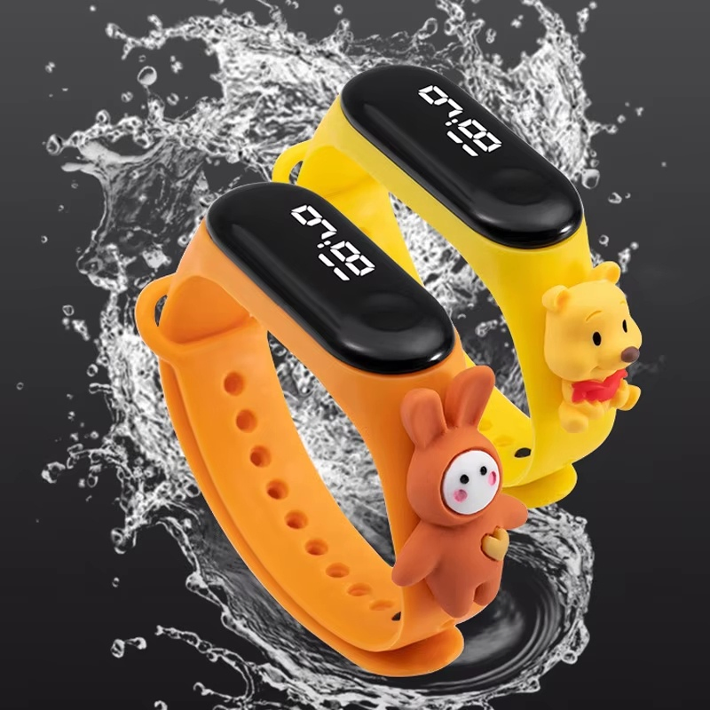 Factory Price Waterproof Cartoon Digital Watch Children's Doll LED Bracelet Touch Screen Electronic Watch Gift for Kids