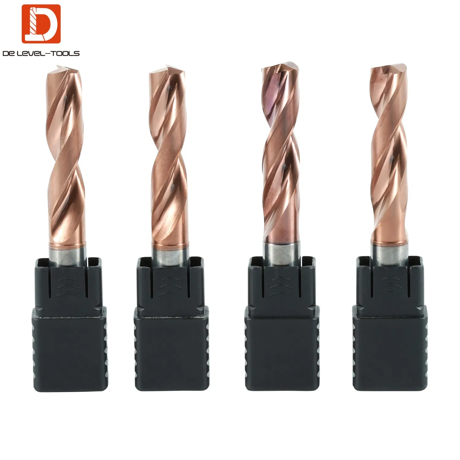 Delevel Solid Carbide 2 Flute Flat Bottom Drill CNC Machine Drill Bits Flat End Mill