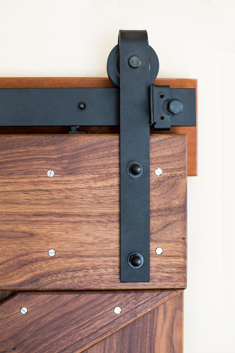 New Carbon Steel Sliding Barn Door Hardware Kit