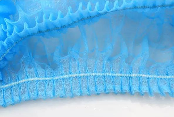 Disposable Bouffant Cap Blue/White Mob Cap Nonwoven Hats