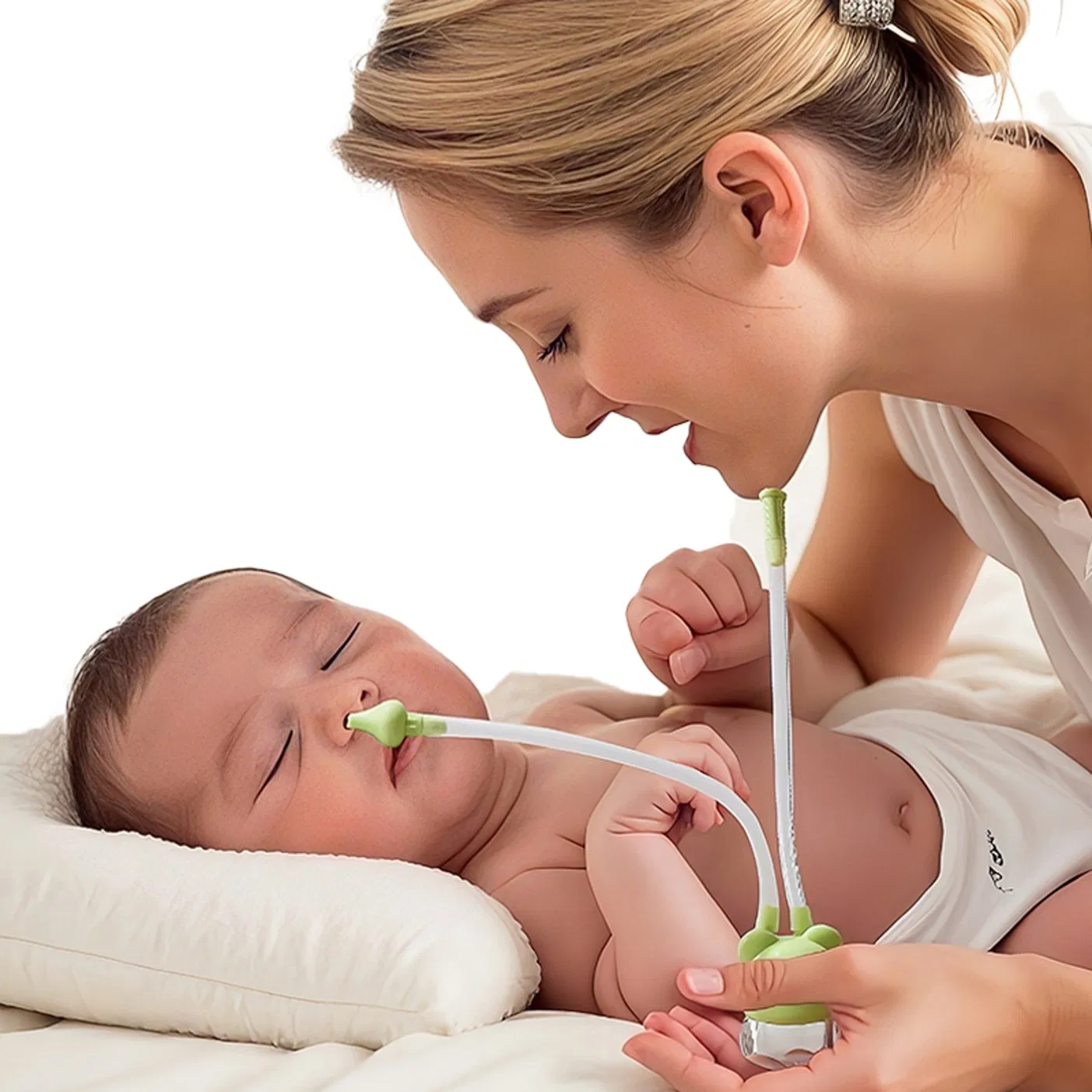 New Arrival Baby Nose Cleaner Mouth Suction Anti-Reflux Cute Cartoon Baby Nasal Aspirator
