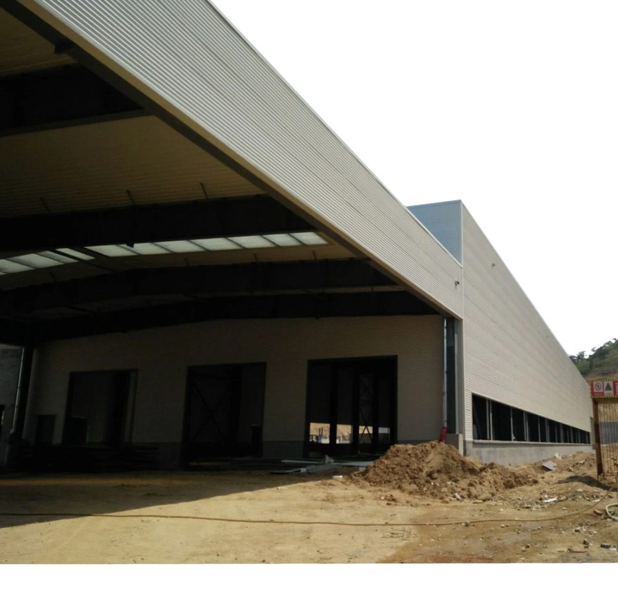 Steel Beams Columns and Purlin Installing Structure Frame Buildings