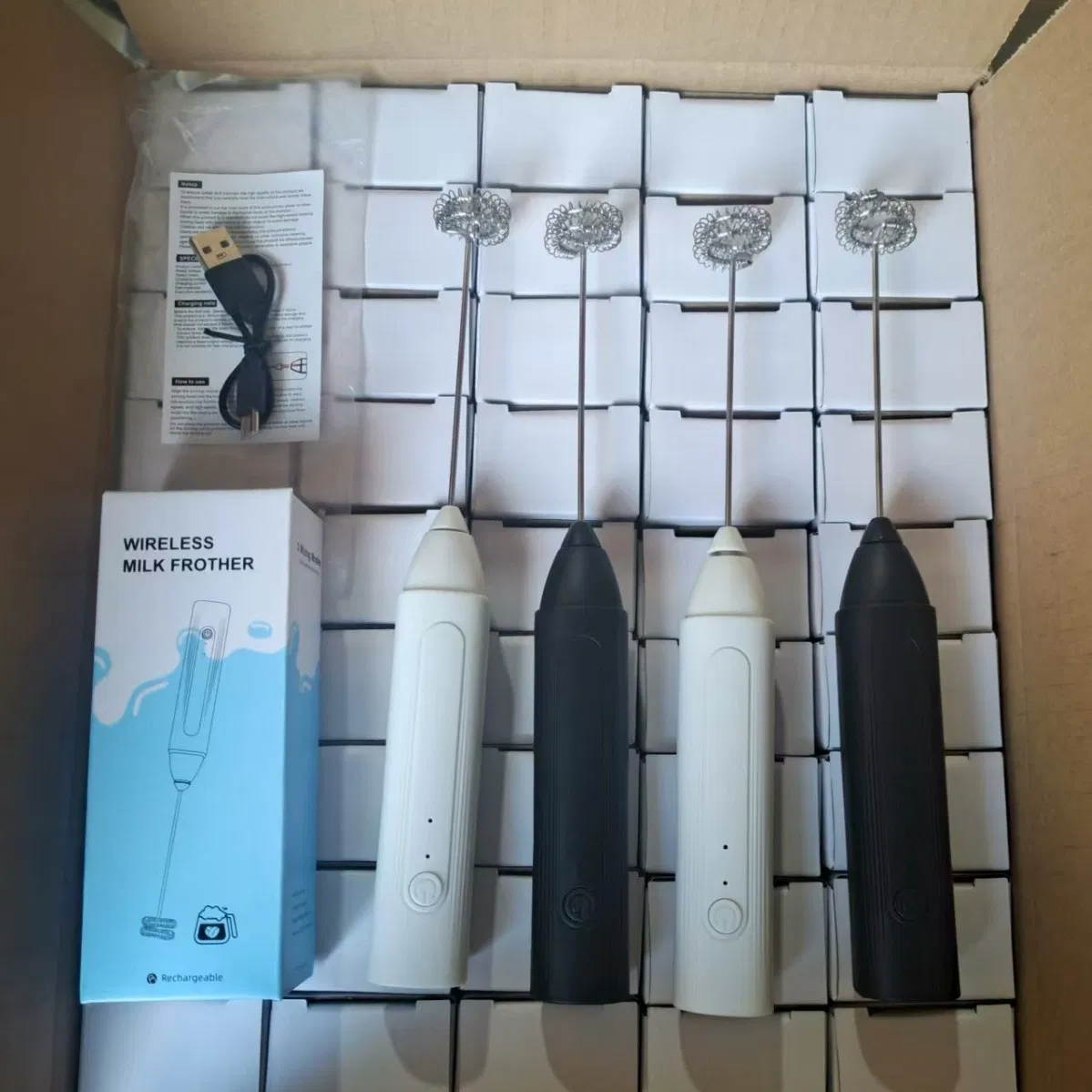 Cheap Wholesale Automatic Cream Mixer Coffee Bubbler Rechangeable Multifunctional Electric Milk Frother