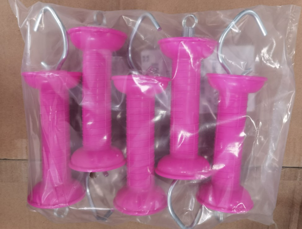 Premium Quality UV-Resistant Electric Fence Hook and Spring Gate Handle Pink