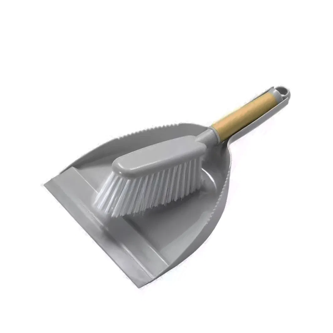 Handheld Cleaning Brush with Non-Slip Handle and Dustpan Combo