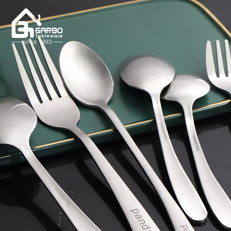 6-Piece Silver Stainless Steel Cutlery Sets - Handmade and Safe