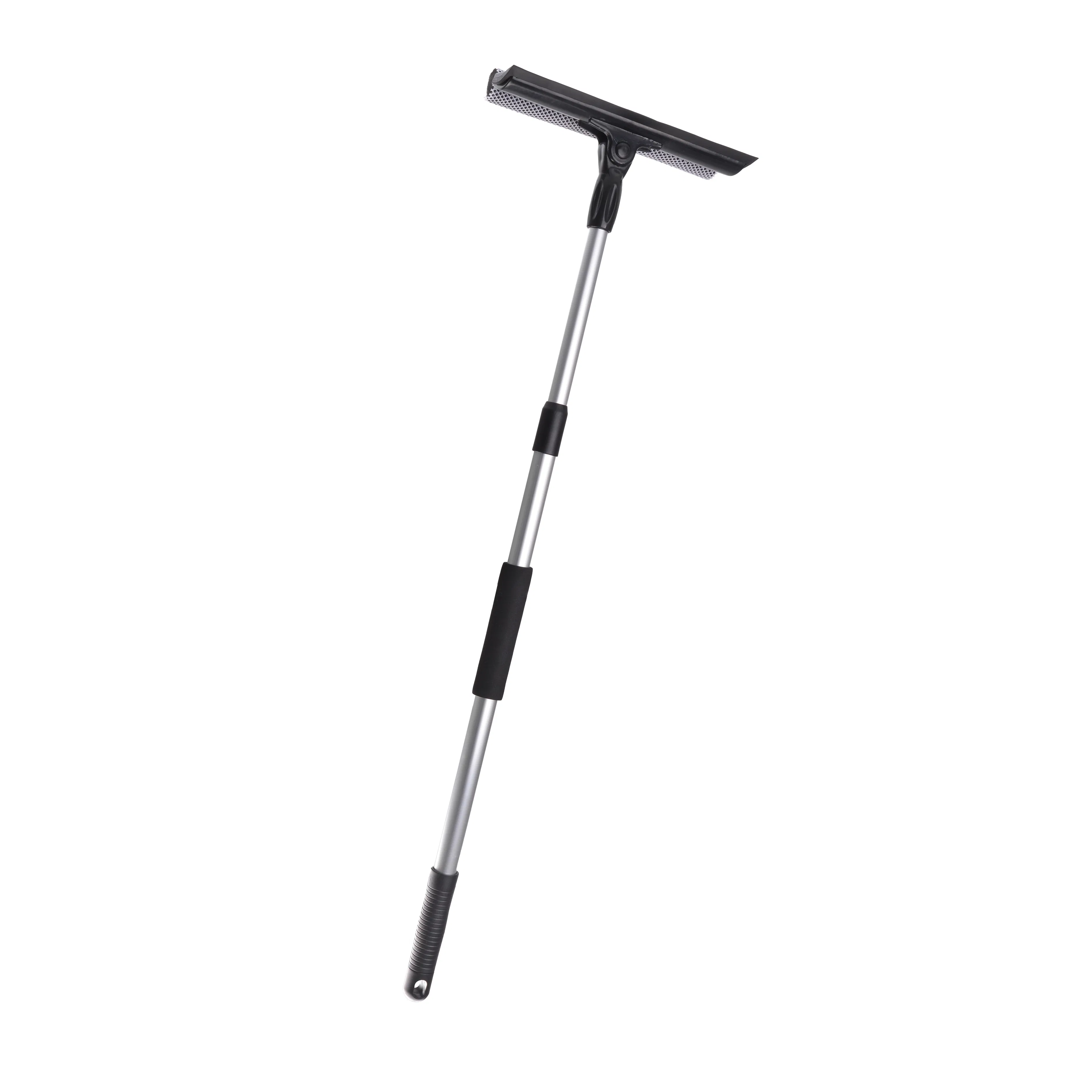 25 Cm Swivel Window Squeegee Cleaning Tool Windshield Cleaning Sponge and Rubber with Telescopic Handle