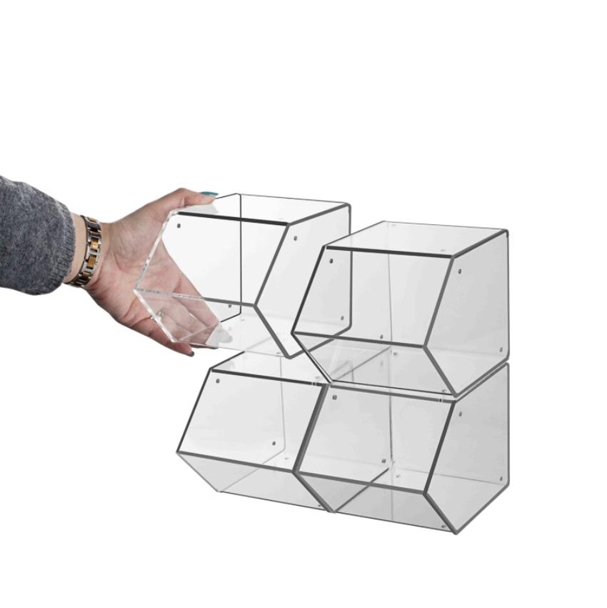 Dump Bin Magnetic, Acrylic Box Display Storage & Organization for Cafe Hotel Office Bar