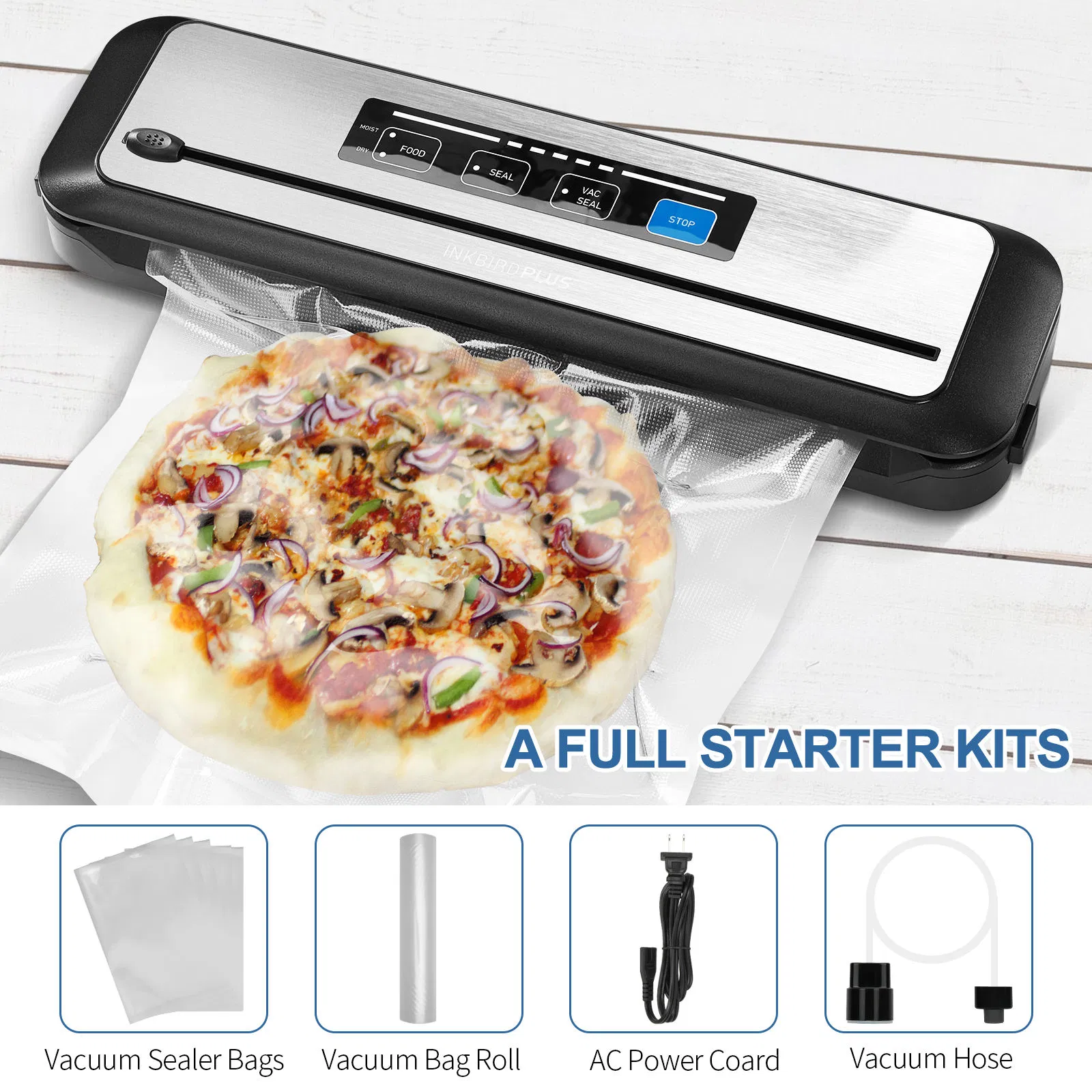 Inkbirdplus Ink-Vs01 Automatic Power VAC Air Sealing Food Vacuum Sealer