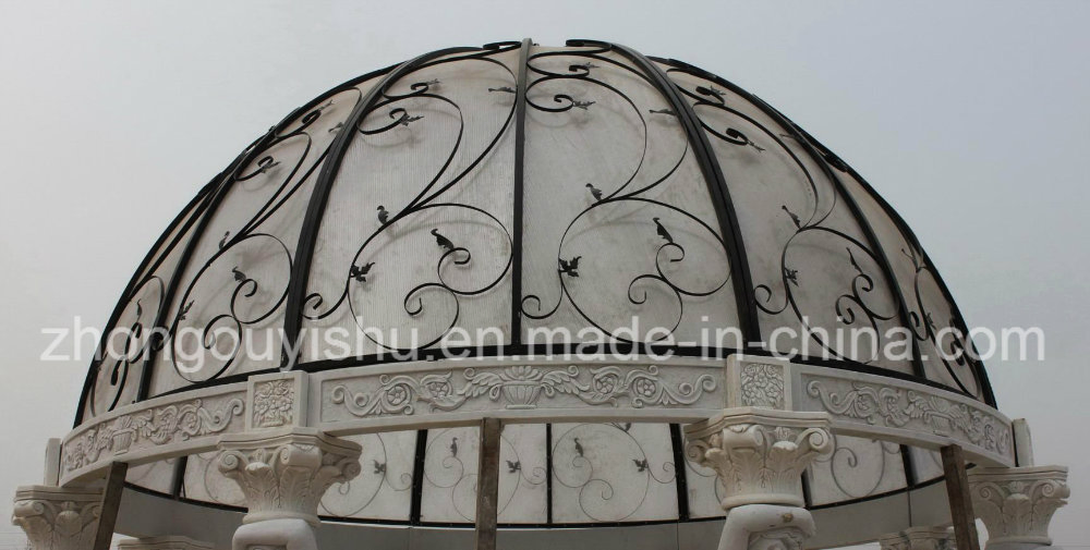 Natural White Marble Garden Gazebo for Decoration
