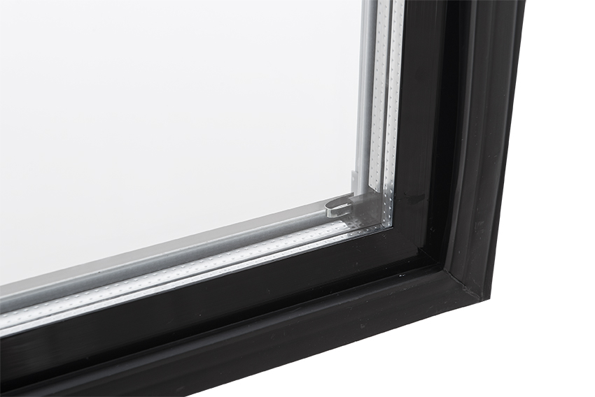 Split Machine Four-Door Refrigerated Freezer Showcase with Black Cabinet (Model: LF2720DFE4H/L)