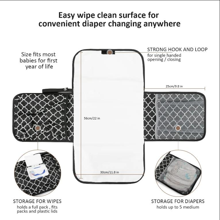 One-Hand Diaper Change Pad. Baby Shower Gifts