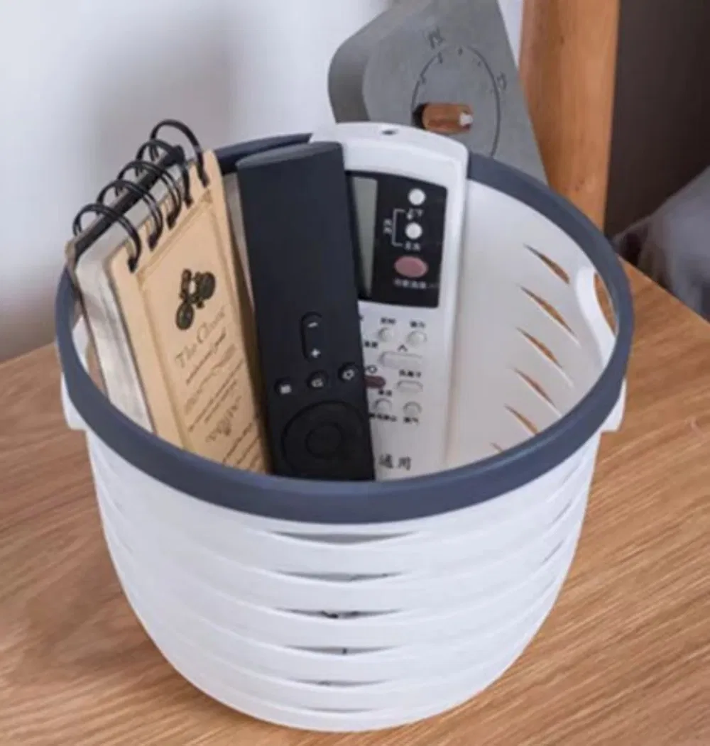 Stylish Round Plastic Storage Basket for Home Organization Solutions