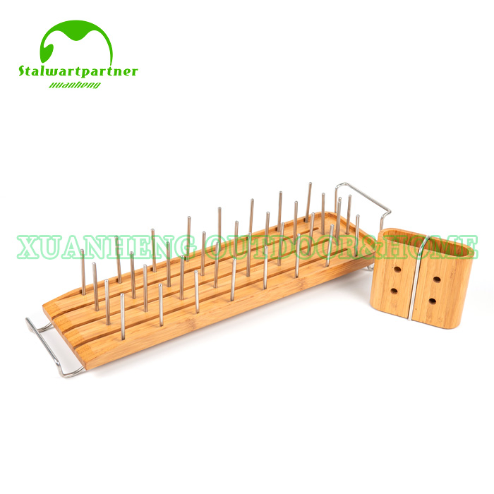 Elegant Wooden Bamboo Plate Dish Rack for Kitchen Organization
