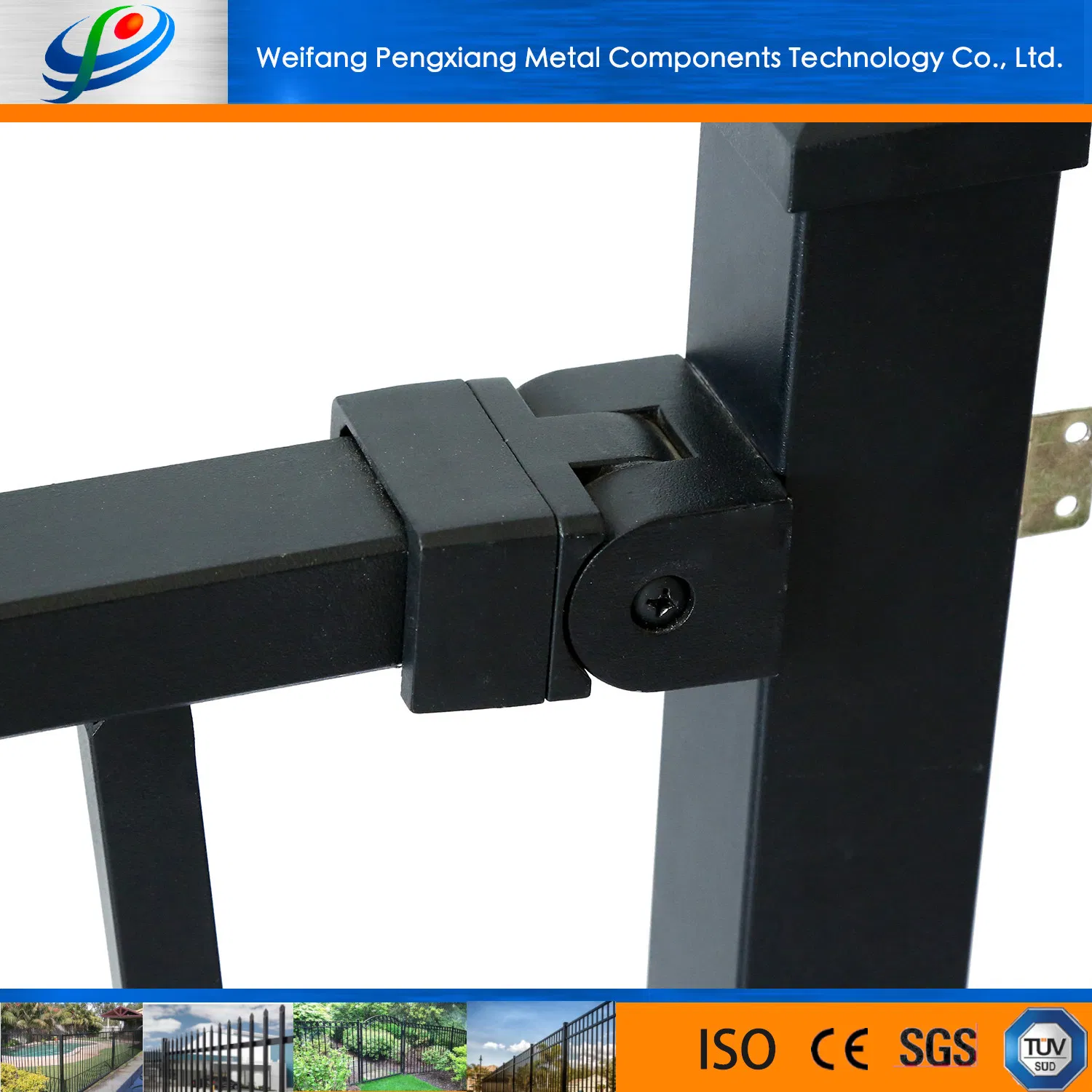 Factory New Security Aluminum Black Rackable Metal Fence Panel for USA Market