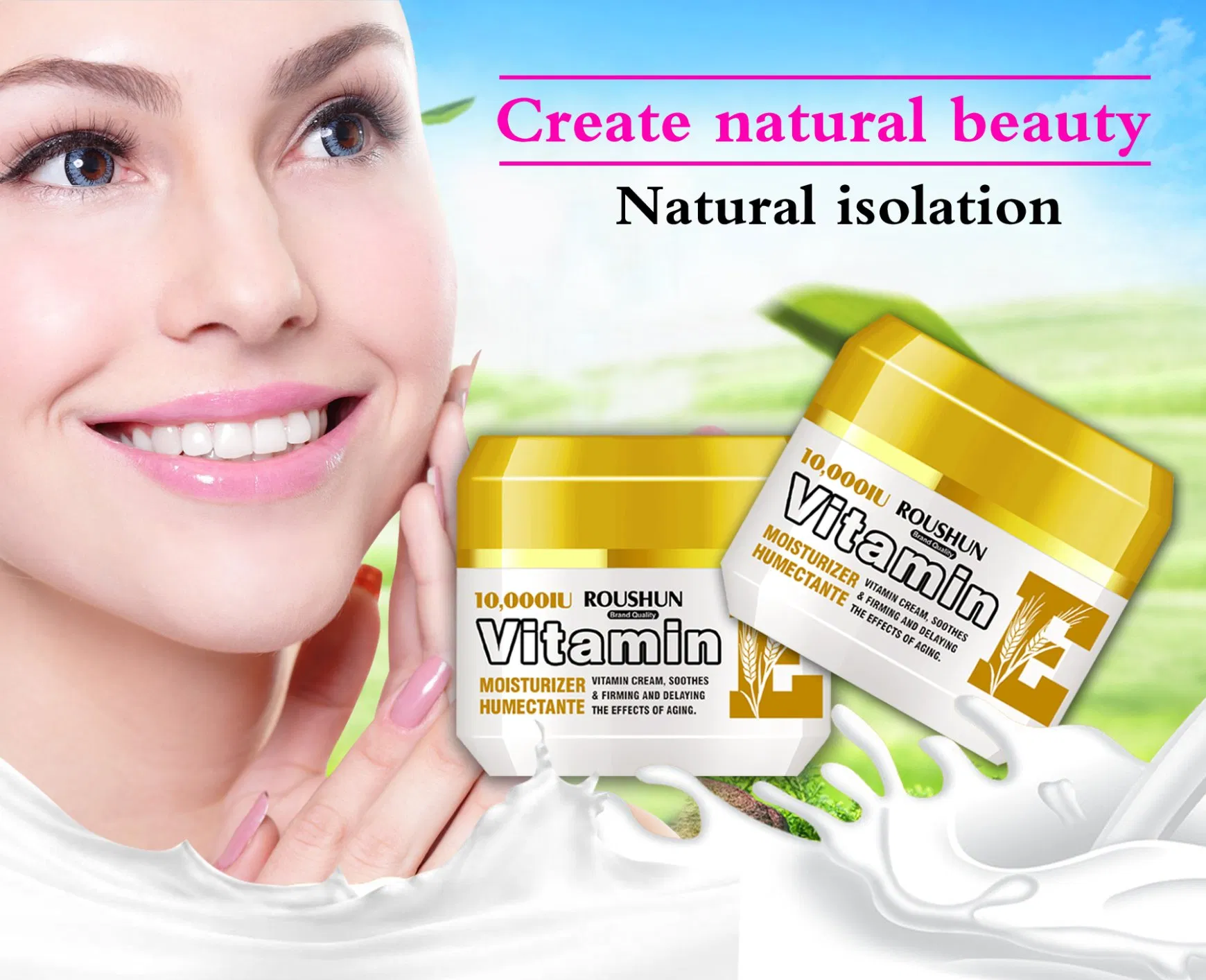 Vitamin E Cream Moisturizer Humectante Soothes & Firming 100ml