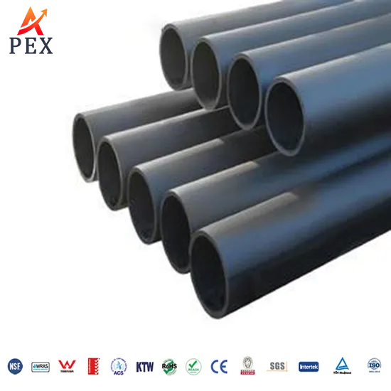 China Manufacturer 200*9.6mm SDR21 Water Supply Black HDPE Pipes and Fittings