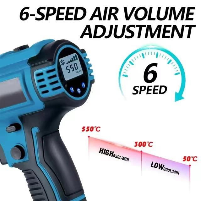 Wireless High Power Digital Display Temperature-Adjustable Portable Hot Air Gun